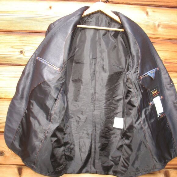 Dior Mens Two-Button Wool Blend Sateen Blazer Jacket Blue - Picture 9 of 15